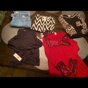 Boutique shirts, and maurices jeans.